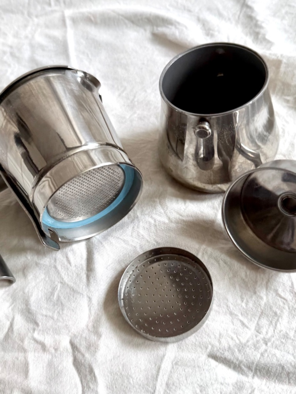 Giannini/Giannina 3 Cup Italian Moka Pot Espresso Maker, Stainless Steel - Picture 4 of 5
